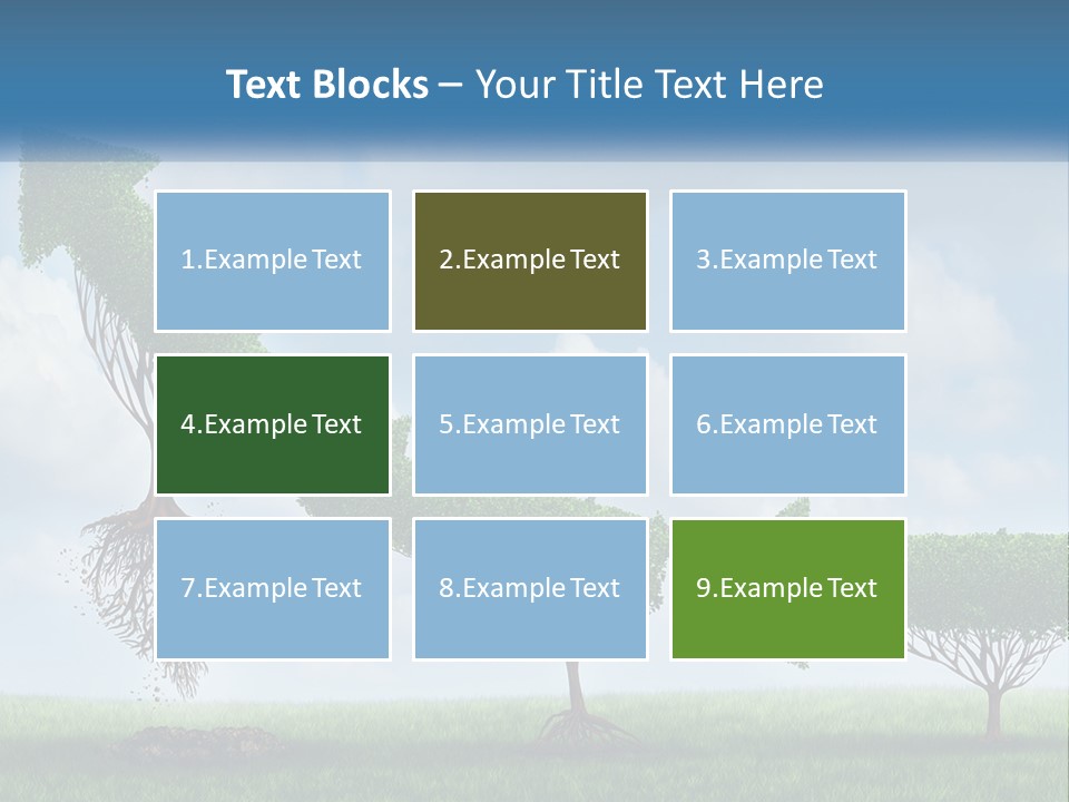 A Group Of Trees With A Sky Background PowerPoint Template