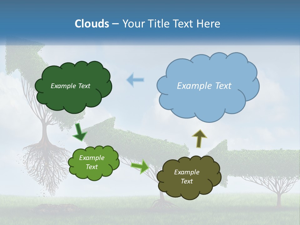 A Group Of Trees With A Sky Background PowerPoint Template