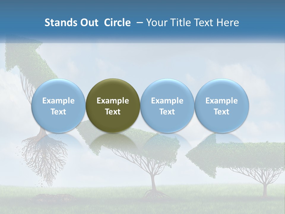 A Group Of Trees With A Sky Background PowerPoint Template
