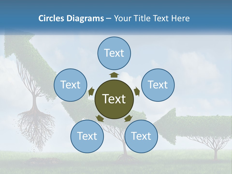 A Group Of Trees With A Sky Background PowerPoint Template