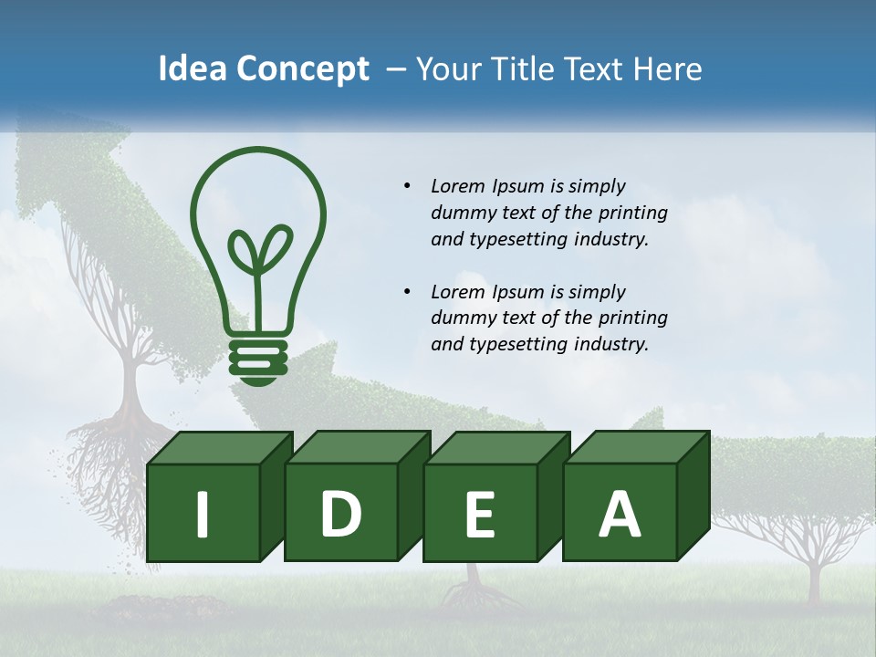 A Group Of Trees With A Sky Background PowerPoint Template