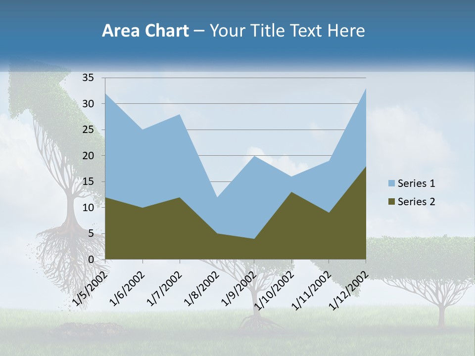 A Group Of Trees With A Sky Background PowerPoint Template