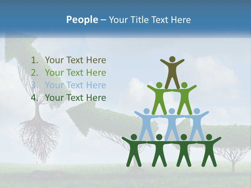 A Group Of Trees With A Sky Background PowerPoint Template