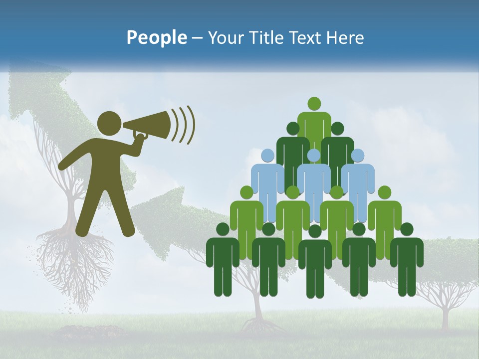 A Group Of Trees With A Sky Background PowerPoint Template