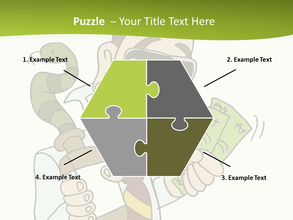 A Man In A Tie Holding Money And A Snake PowerPoint Template