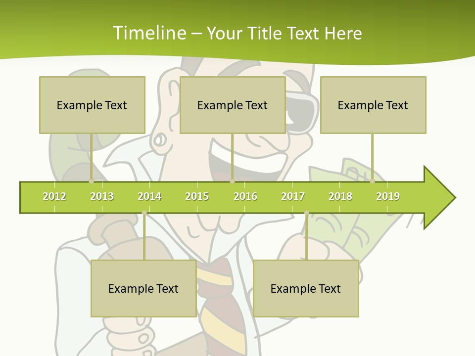 A Man In A Tie Holding Money And A Snake PowerPoint Template