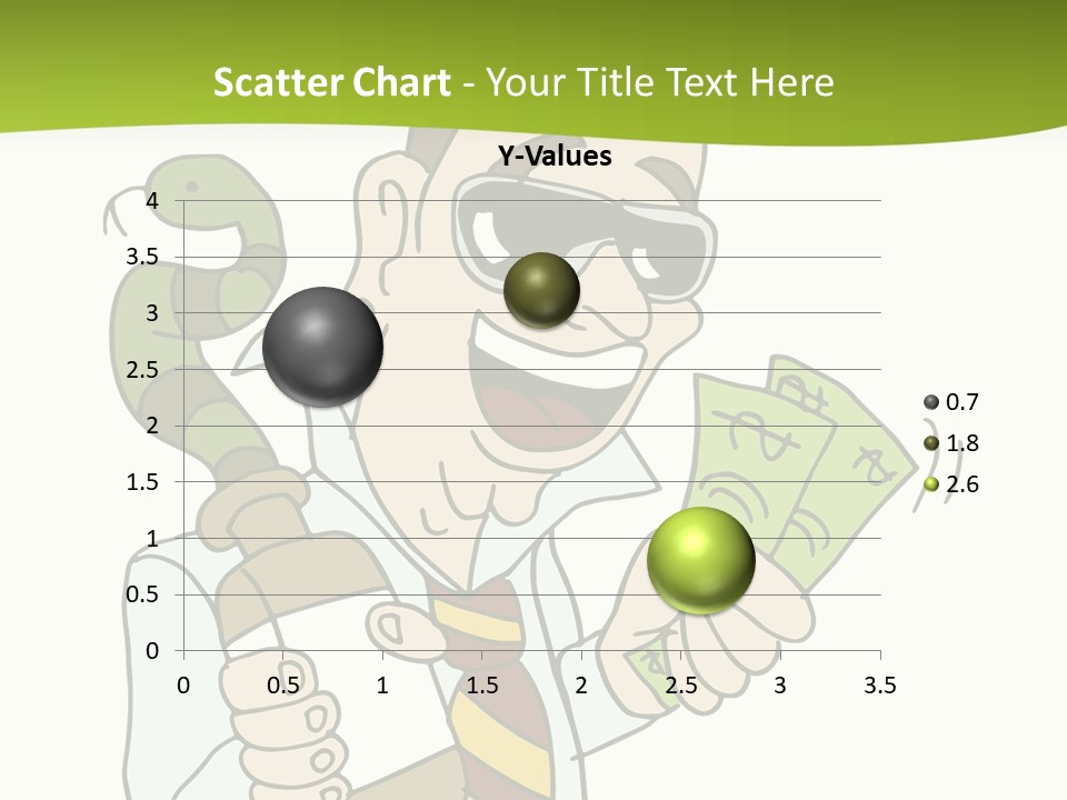 A Man In A Tie Holding Money And A Snake PowerPoint Template