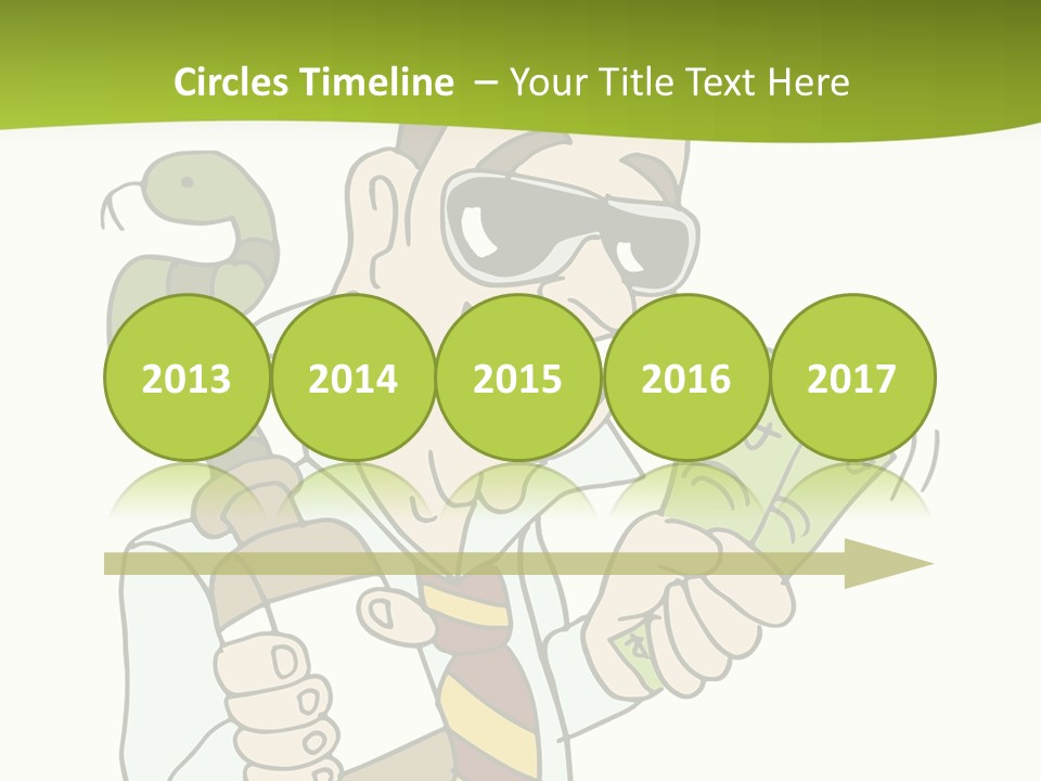 A Man In A Tie Holding Money And A Snake PowerPoint Template