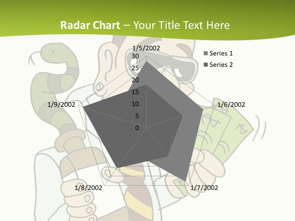 A Man In A Tie Holding Money And A Snake PowerPoint Template