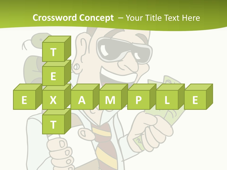 A Man In A Tie Holding Money And A Snake PowerPoint Template