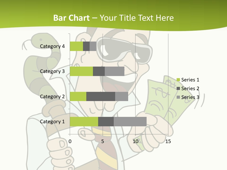 A Man In A Tie Holding Money And A Snake PowerPoint Template