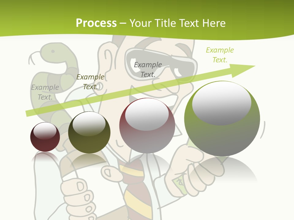 A Man In A Tie Holding Money And A Snake PowerPoint Template