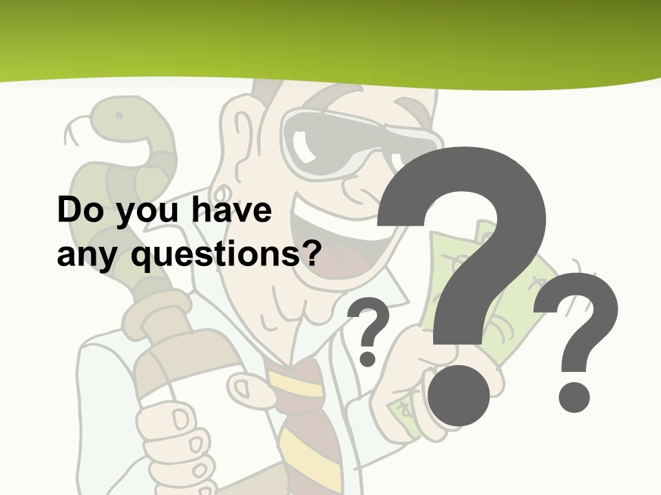 A Man In A Tie Holding Money And A Snake PowerPoint Template