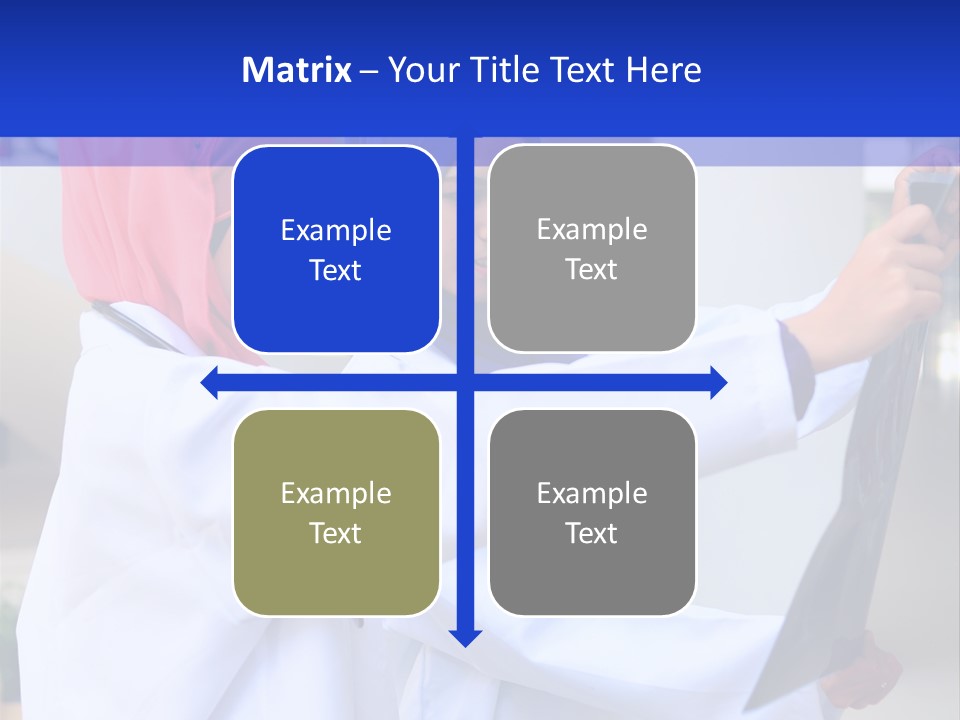 Two Women In Hijabs Are Looking At Something PowerPoint Template