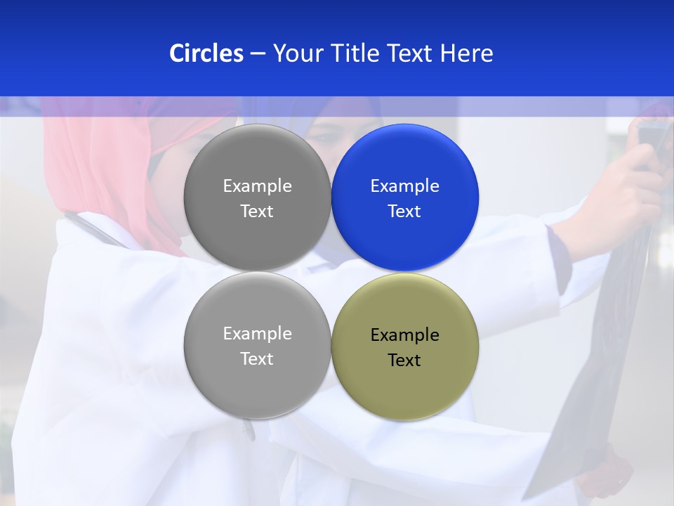 Two Women In Hijabs Are Looking At Something PowerPoint Template