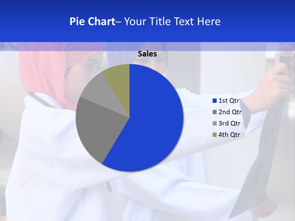 Two Women In Hijabs Are Looking At Something PowerPoint Template