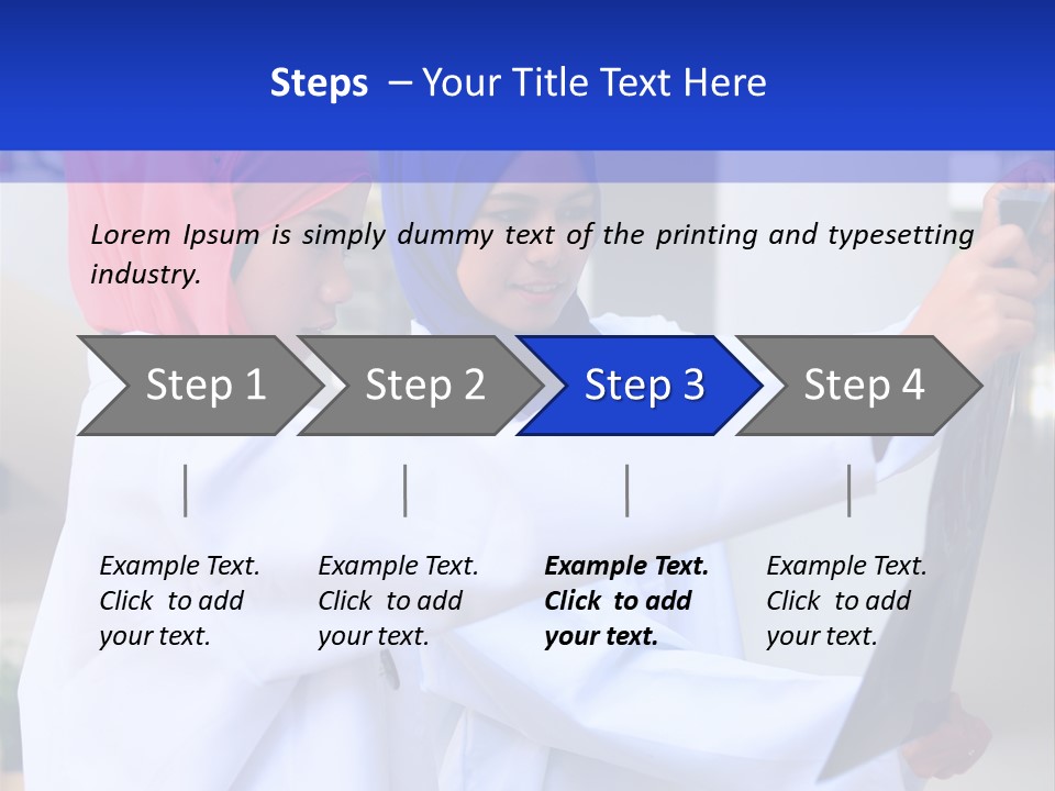 Two Women In Hijabs Are Looking At Something PowerPoint Template