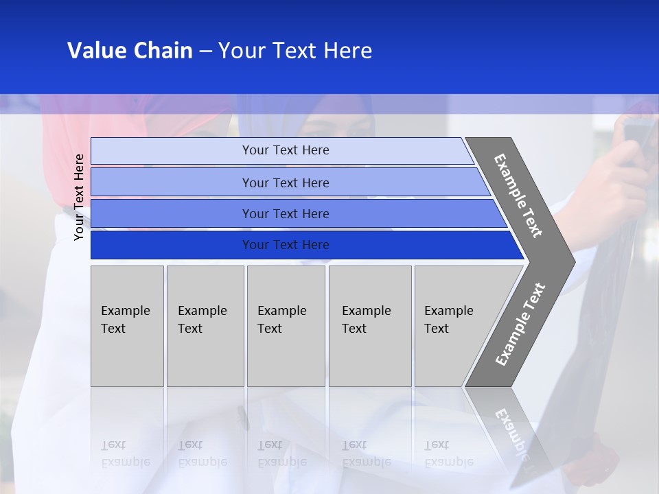 Two Women In Hijabs Are Looking At Something PowerPoint Template