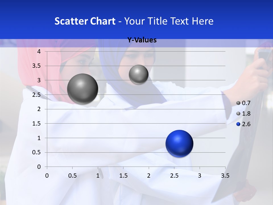 Two Women In Hijabs Are Looking At Something PowerPoint Template