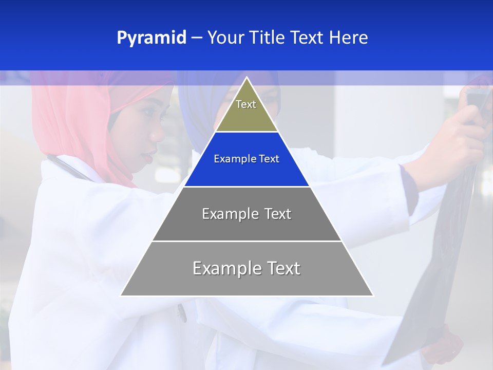 Two Women In Hijabs Are Looking At Something PowerPoint Template