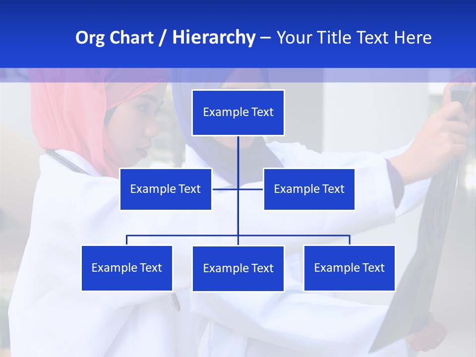 Two Women In Hijabs Are Looking At Something PowerPoint Template