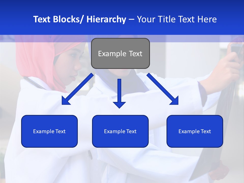 Two Women In Hijabs Are Looking At Something PowerPoint Template
