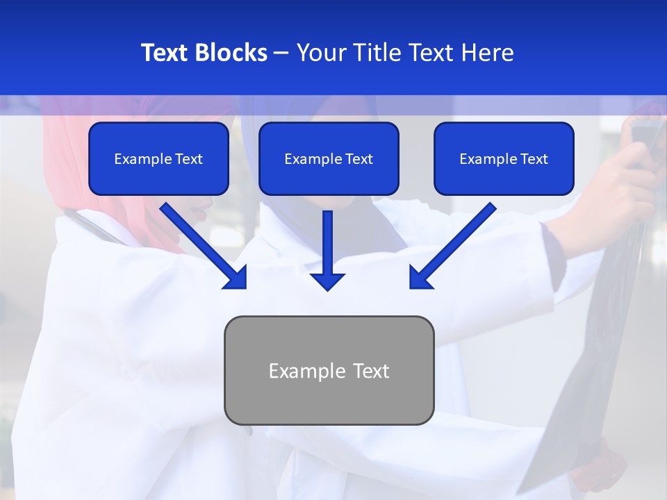 Two Women In Hijabs Are Looking At Something PowerPoint Template