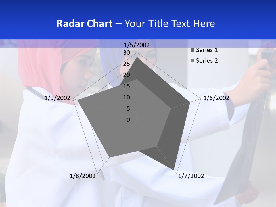 Two Women In Hijabs Are Looking At Something PowerPoint Template