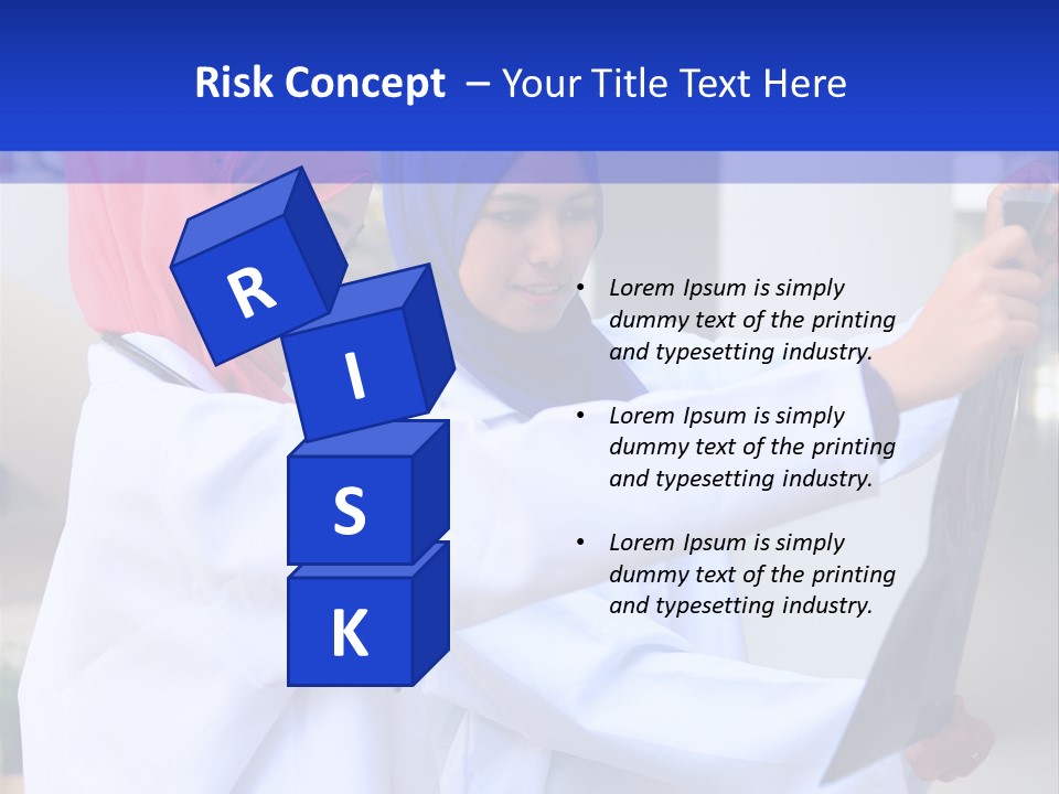 Two Women In Hijabs Are Looking At Something PowerPoint Template