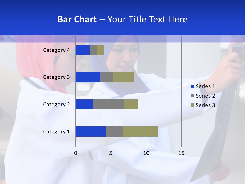 Two Women In Hijabs Are Looking At Something PowerPoint Template