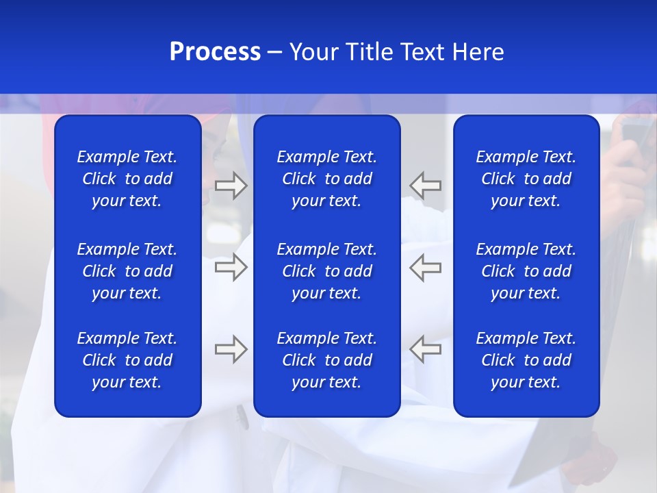 Two Women In Hijabs Are Looking At Something PowerPoint Template