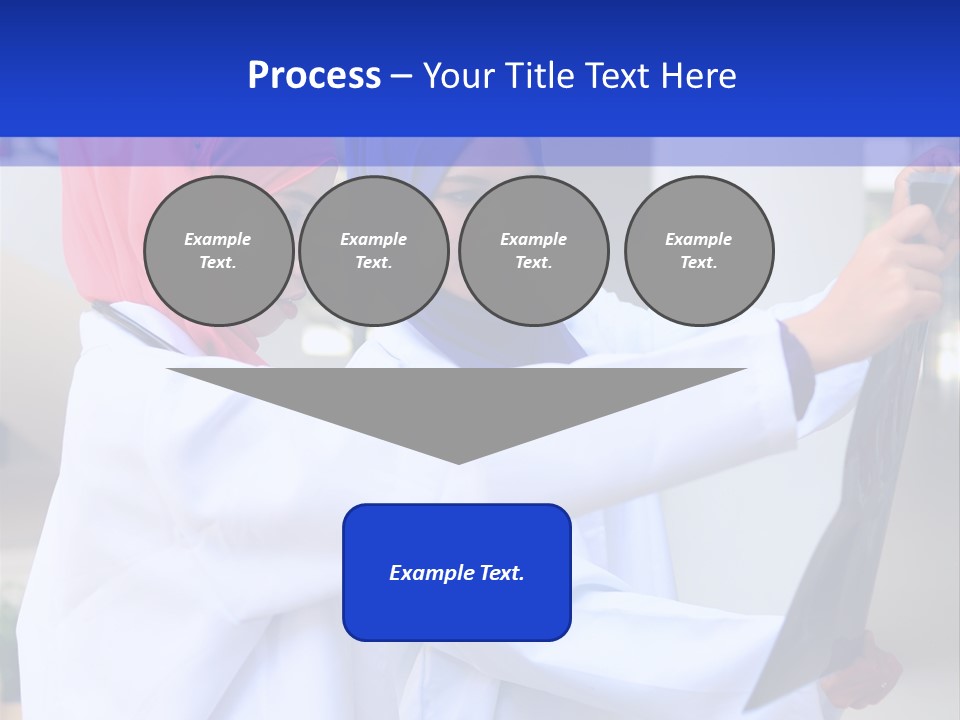 Two Women In Hijabs Are Looking At Something PowerPoint Template