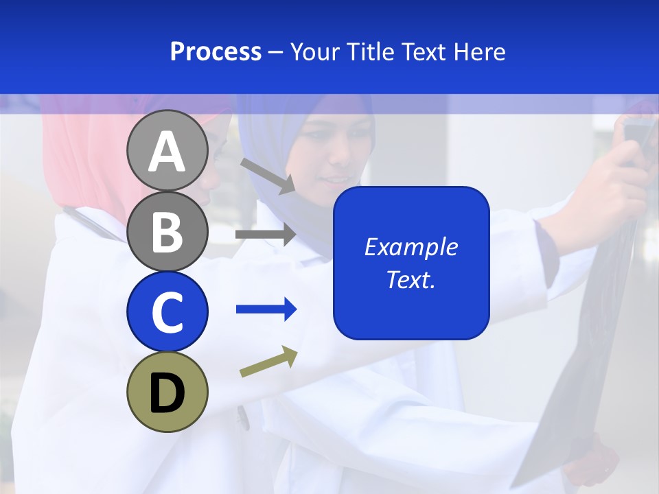 Two Women In Hijabs Are Looking At Something PowerPoint Template
