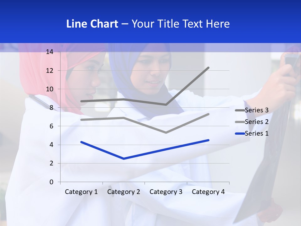 Two Women In Hijabs Are Looking At Something PowerPoint Template
