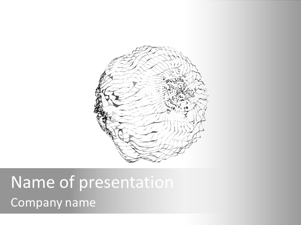 An Apple Is Shown With A Silver Background PowerPoint Template
