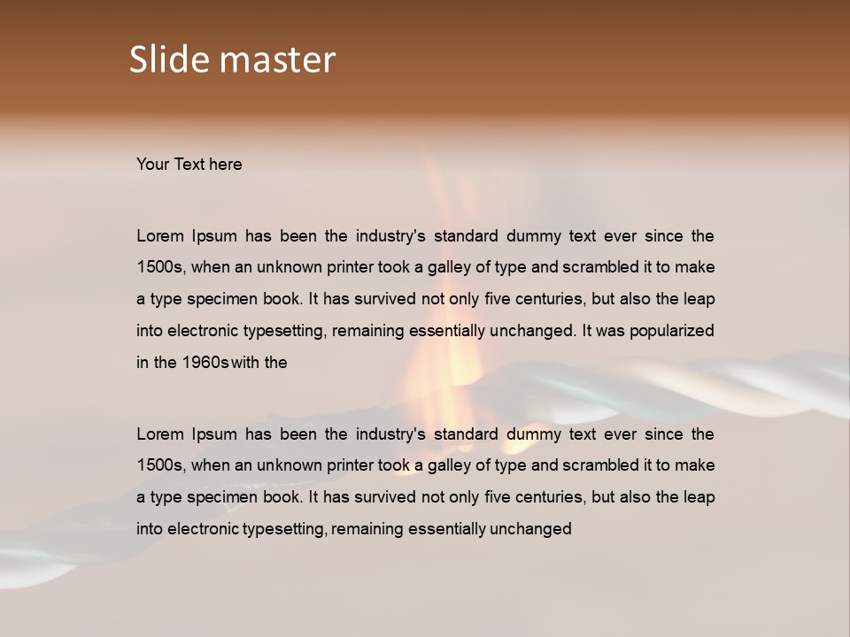 A Rope With A Fire On Top Of It PowerPoint Template