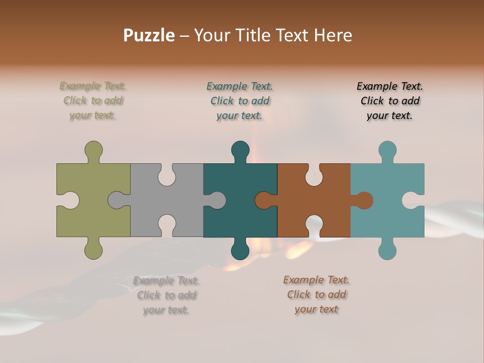 A Rope With A Fire On Top Of It PowerPoint Template