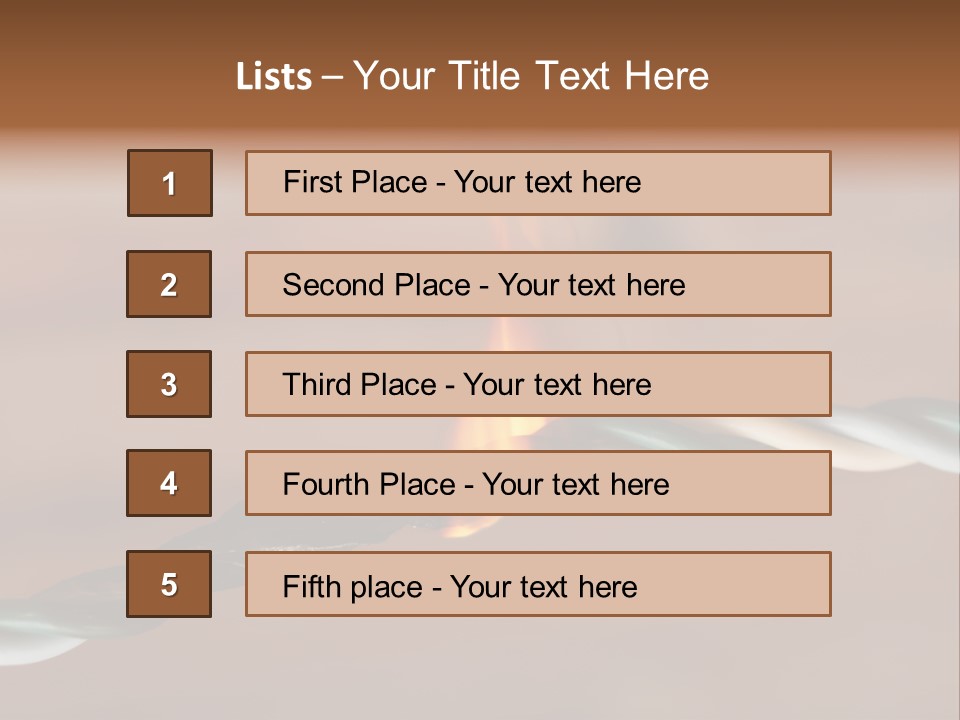 A Rope With A Fire On Top Of It PowerPoint Template