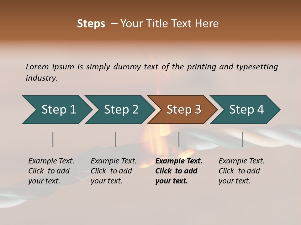 A Rope With A Fire On Top Of It PowerPoint Template