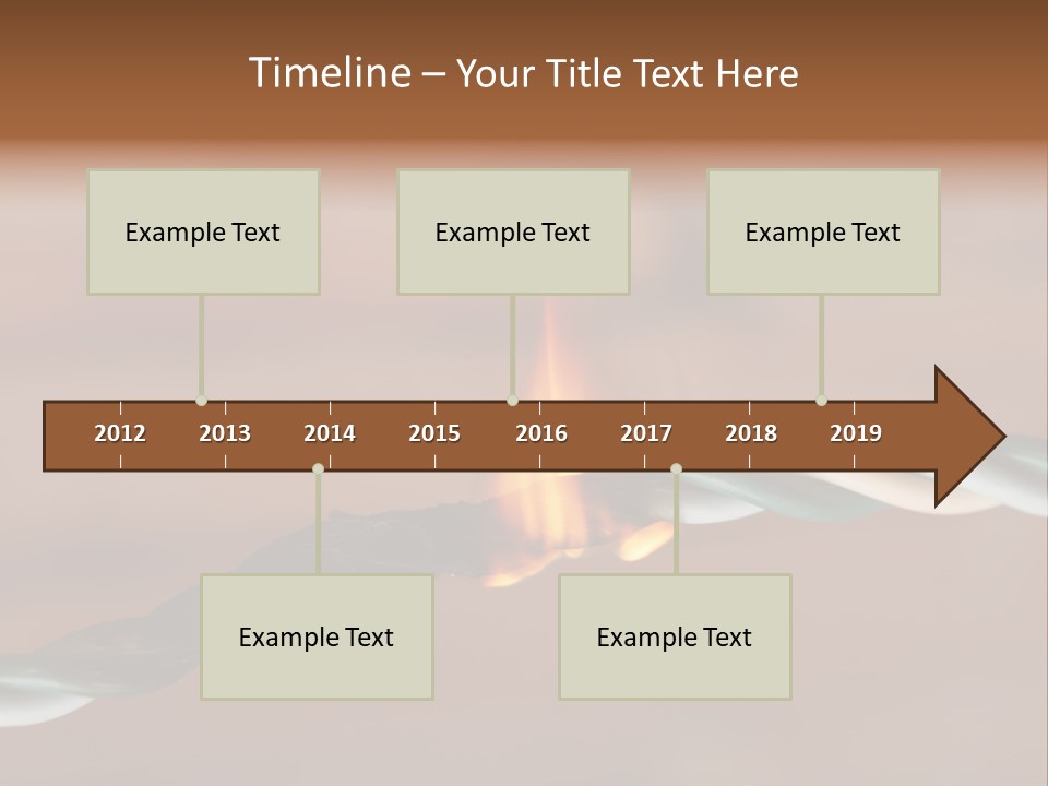 A Rope With A Fire On Top Of It PowerPoint Template