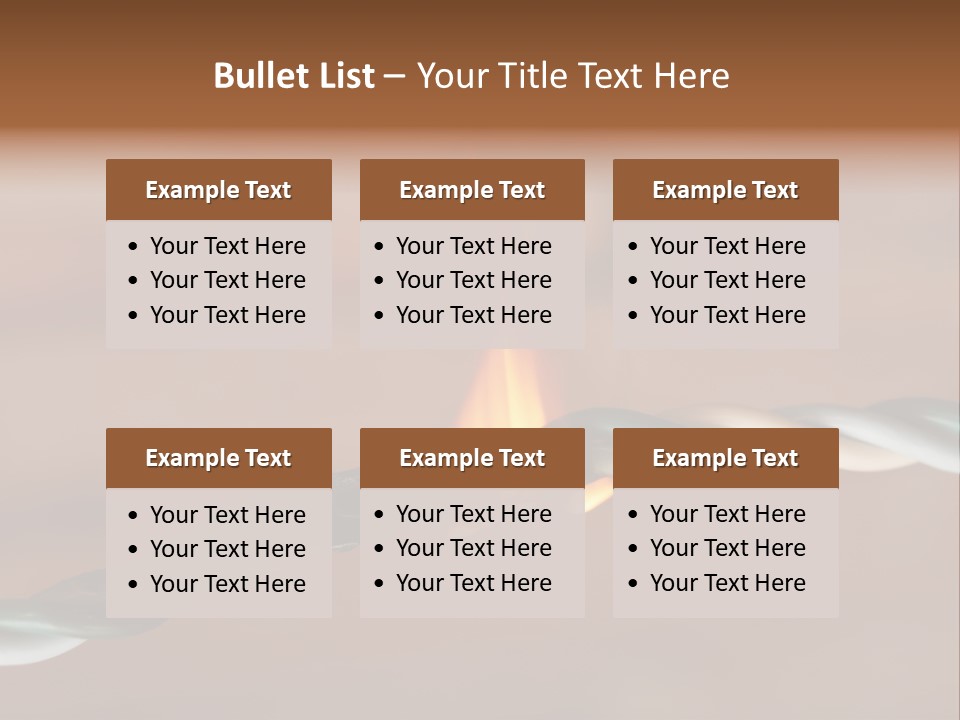 A Rope With A Fire On Top Of It PowerPoint Template