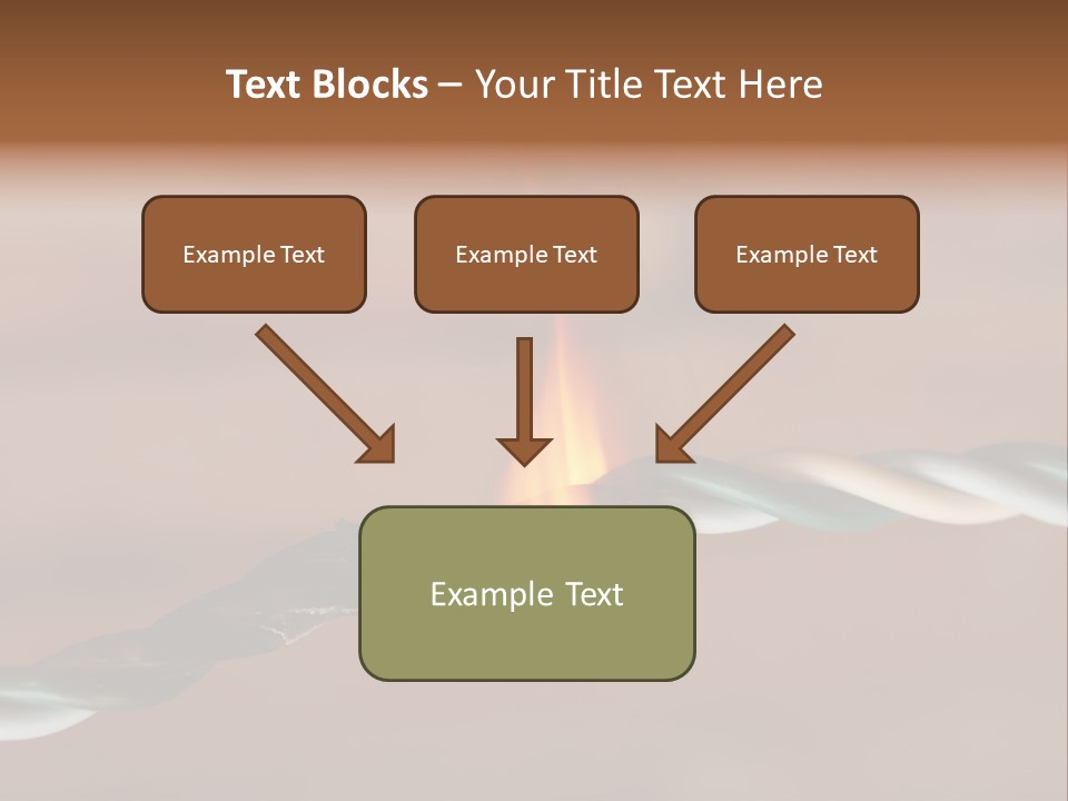 A Rope With A Fire On Top Of It PowerPoint Template