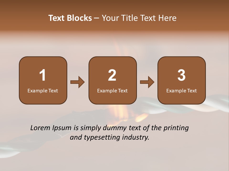 A Rope With A Fire On Top Of It PowerPoint Template