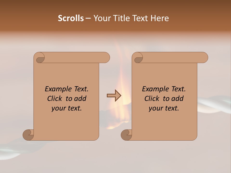 A Rope With A Fire On Top Of It PowerPoint Template