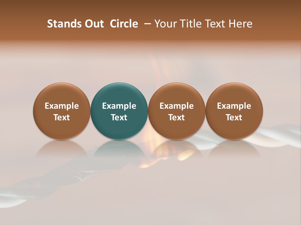 A Rope With A Fire On Top Of It PowerPoint Template