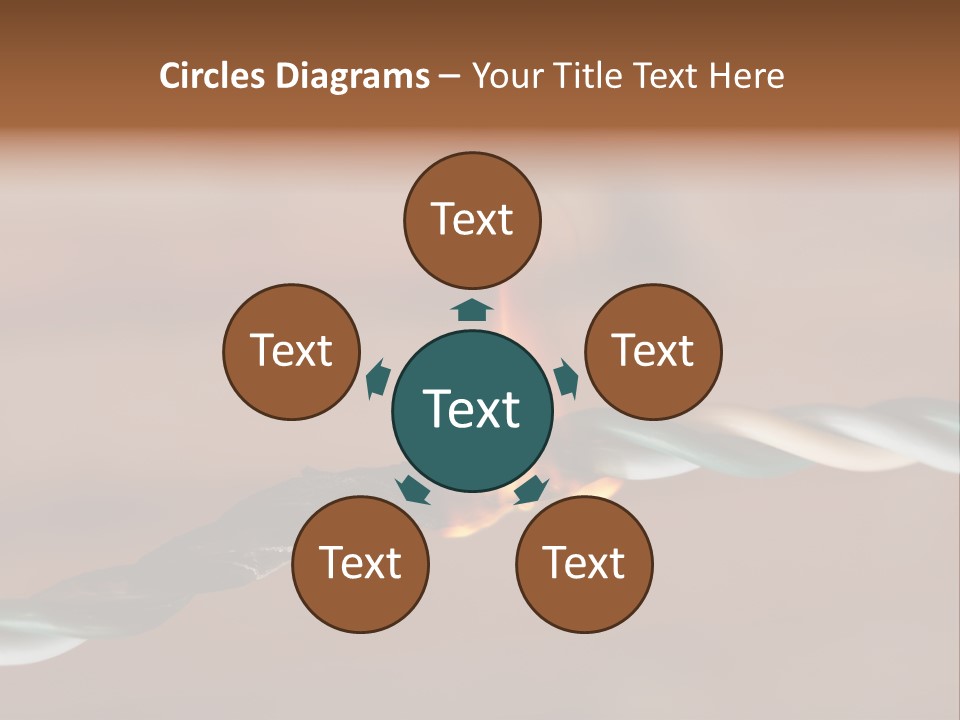 A Rope With A Fire On Top Of It PowerPoint Template