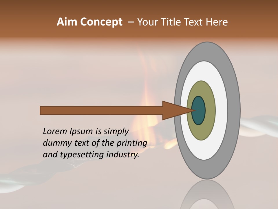 A Rope With A Fire On Top Of It PowerPoint Template