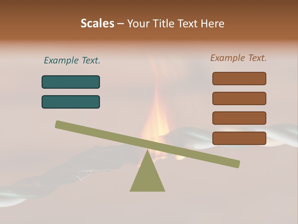 A Rope With A Fire On Top Of It PowerPoint Template