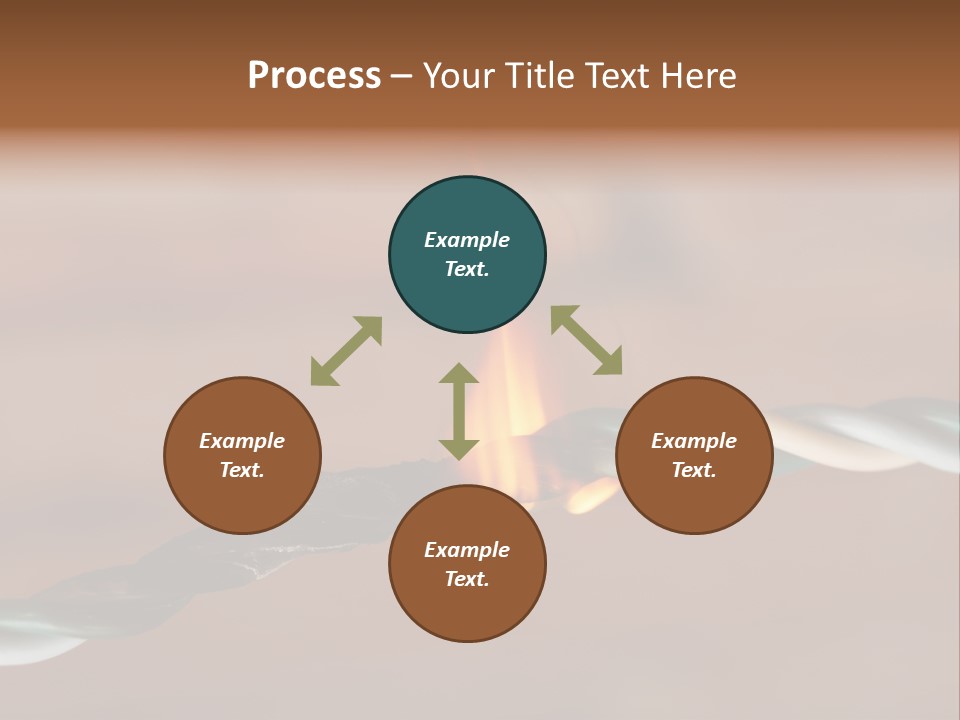A Rope With A Fire On Top Of It PowerPoint Template