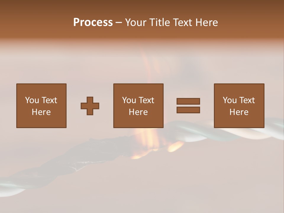 A Rope With A Fire On Top Of It PowerPoint Template